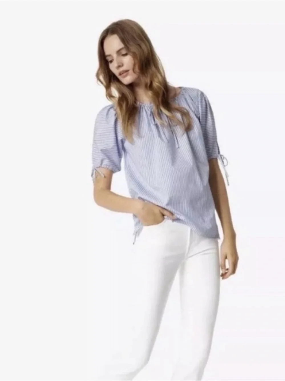 Tory Burch Ariana Stripe Top XS